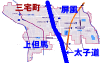 三宅町の地図