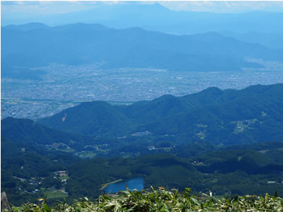 飯縄山山頂からの眺め